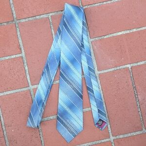 Vintage 1980s Sears Mens Store LONG Light Blue Tie 3.25 x 60